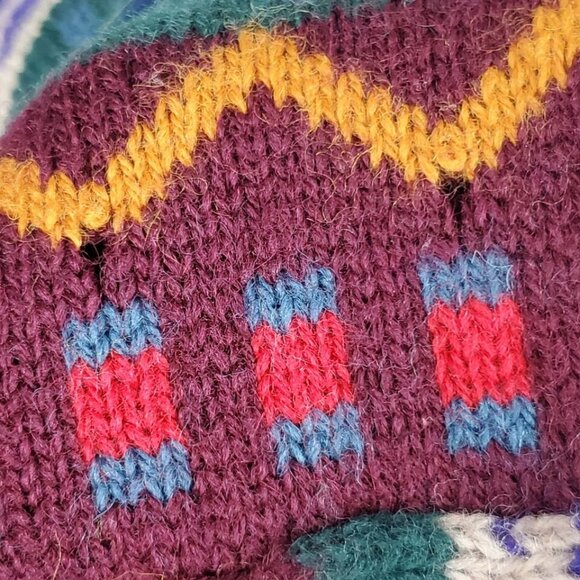 Snowmass 100% Wool Sweater Mens Lg Hong Kong VIntage FLAWS Ski - Picture 5 of 8